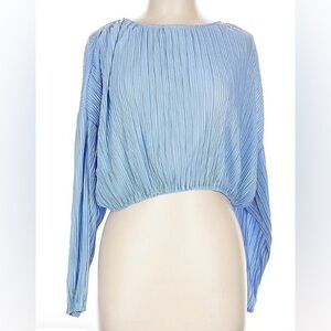 Gianni Bini Sky Blue Pleated Top